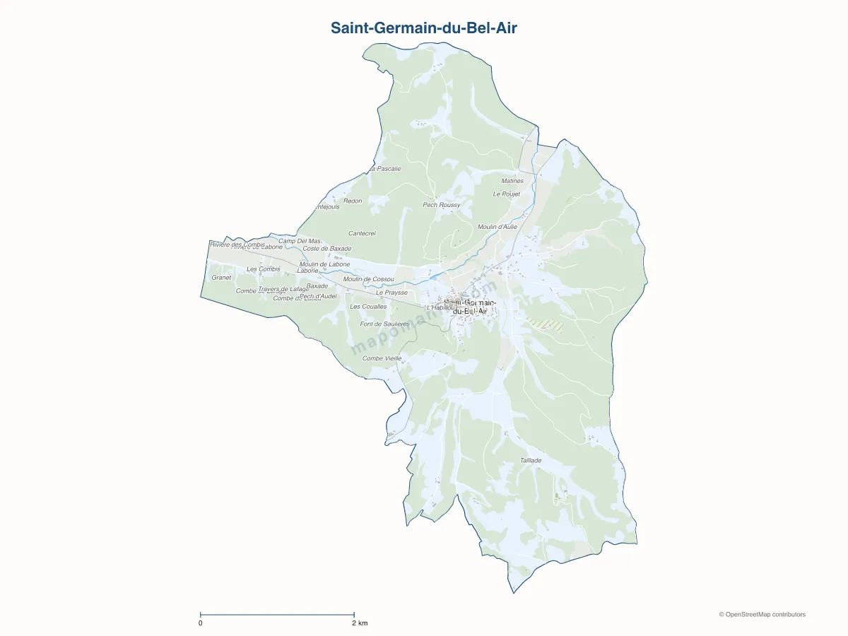 Carte de Saint-Germain-du-Bel-Air à personnaliser