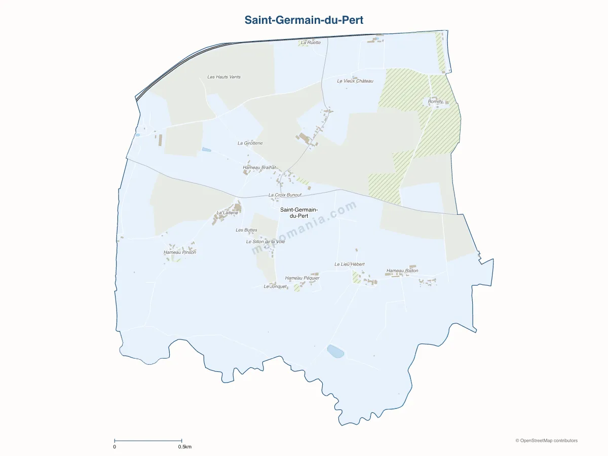 Carte de Saint-Germain-du-Pert à personnaliser