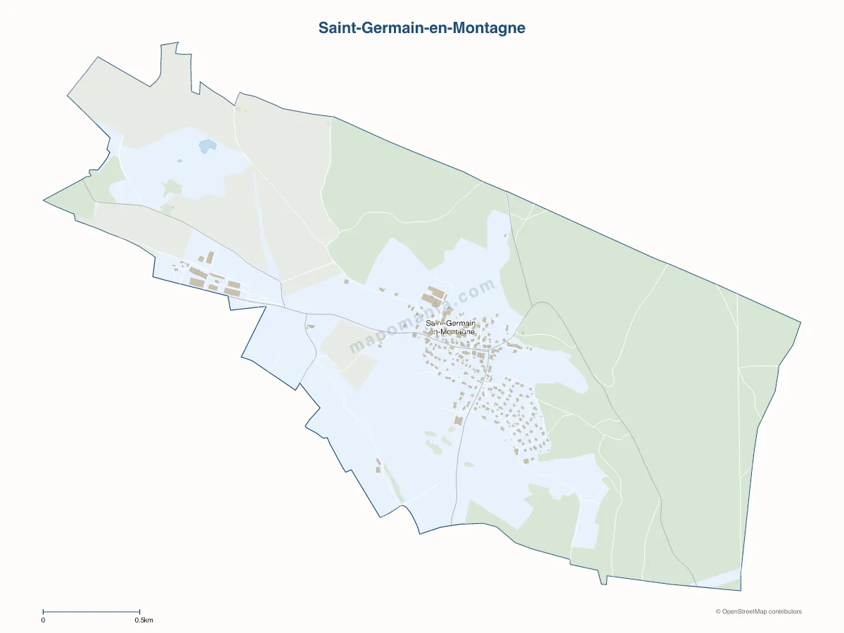 Carte de Saint-Germain-en-Montagne à personnaliser