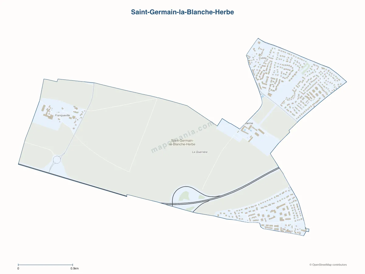 Carte de Saint-Germain-la-Blanche-Herbe à personnaliser