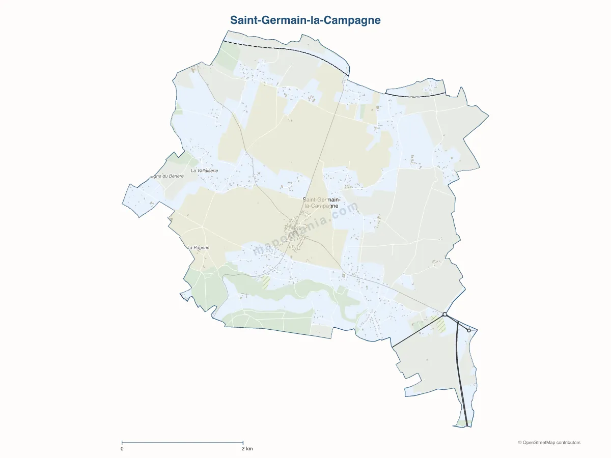 Carte de Saint-Germain-la-Campagne à personnaliser