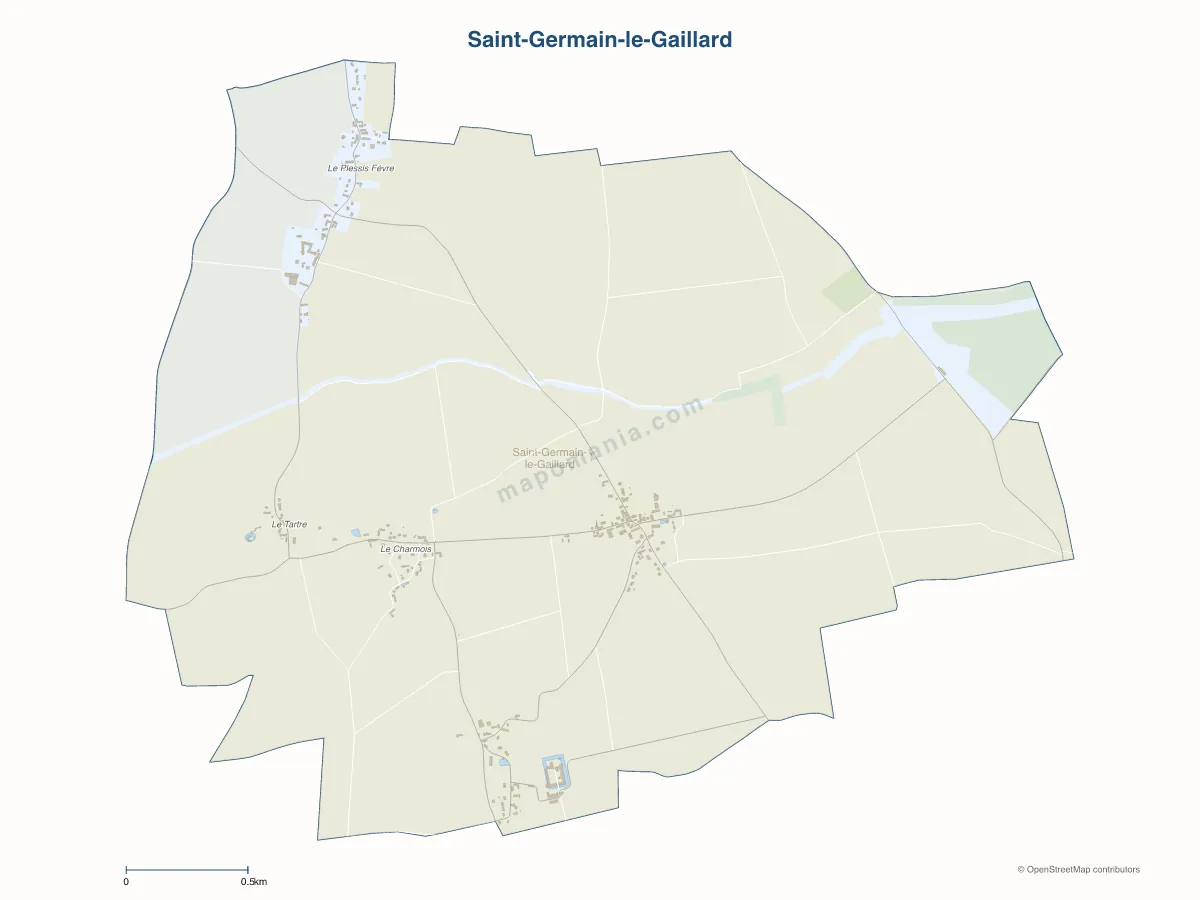 Carte de Saint-Germain-le-Gaillard à personnaliser