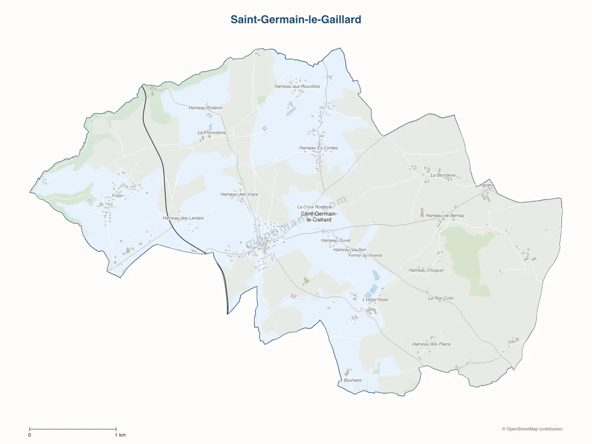 Carte de Saint-Germain-le-Gaillard à personnaliser