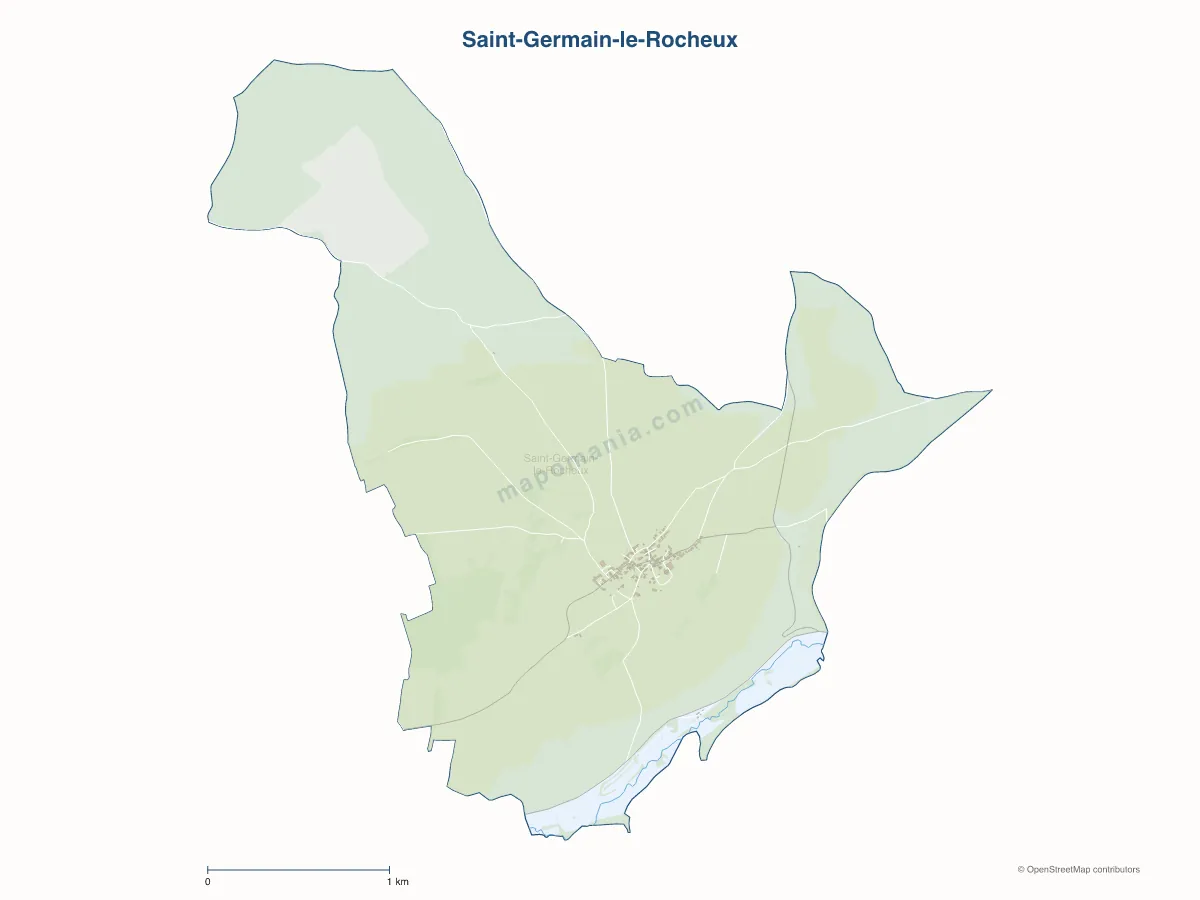 Carte de Saint-Germain-le-Rocheux à personnaliser