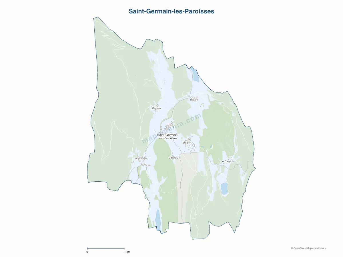 Carte de Saint-Germain-les-Paroisses à personnaliser