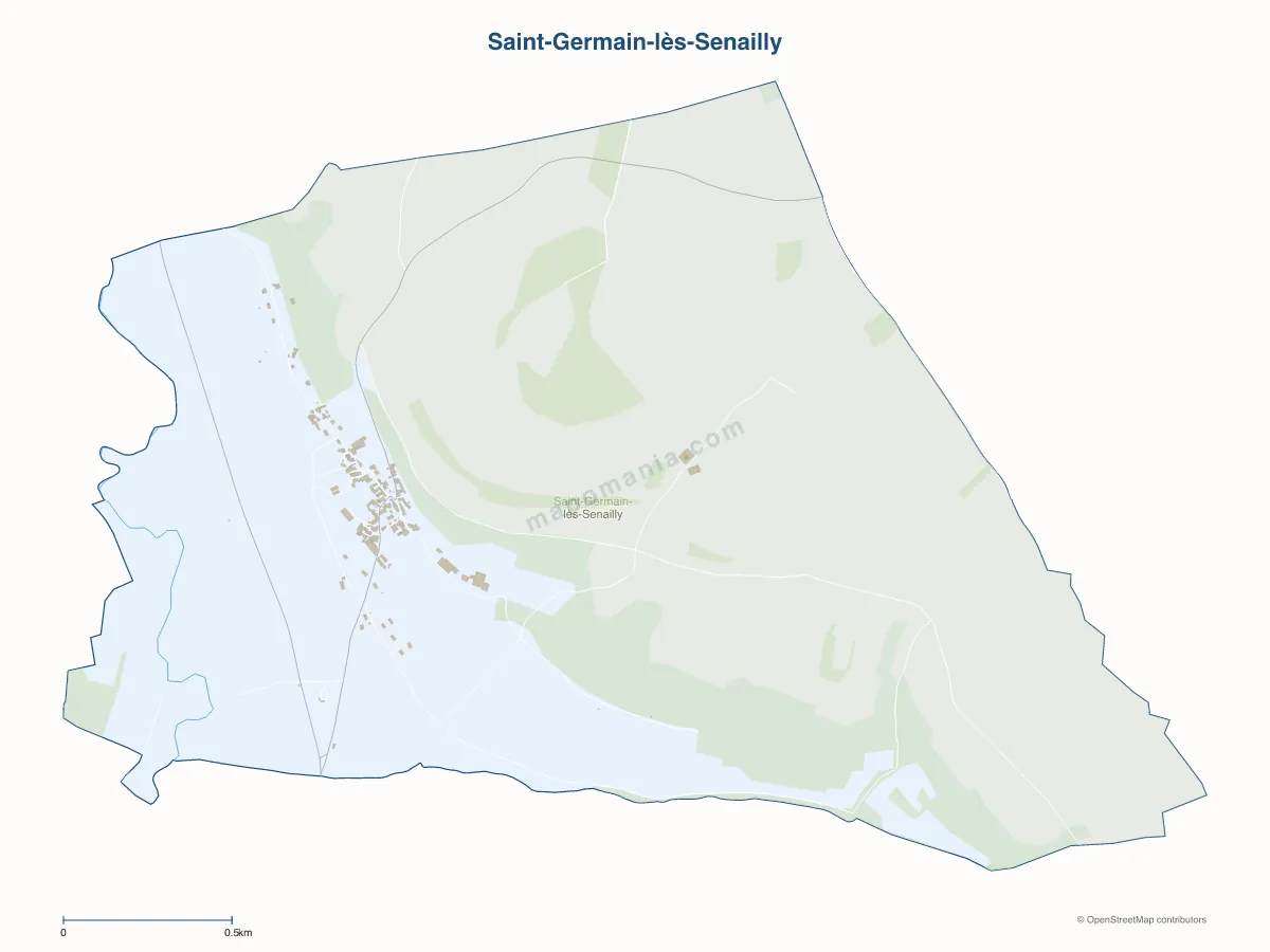 Carte de Saint-Germain-lès-Senailly à personnaliser