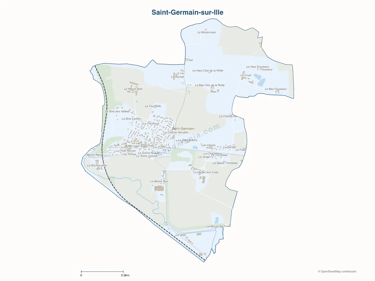 Carte de Saint-Germain-sur-Ille à personnaliser
