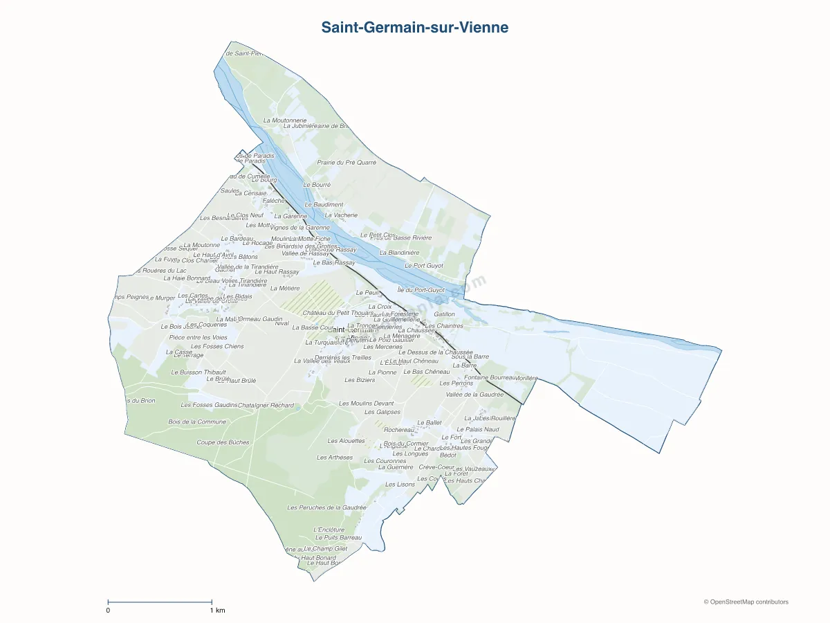 Carte de Saint-Germain-sur-Vienne à personnaliser