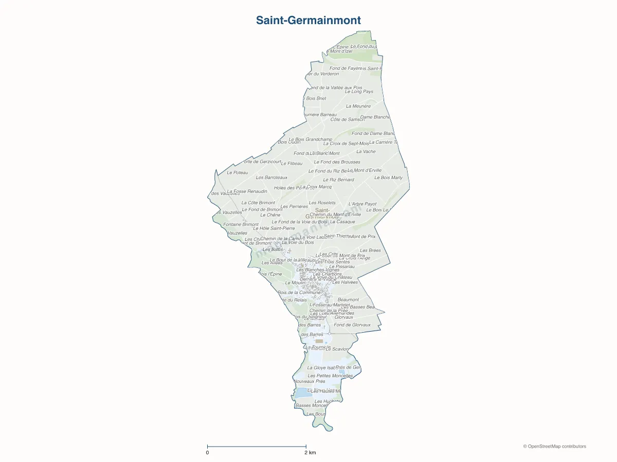 Carte de Saint-Germainmont à personnaliser