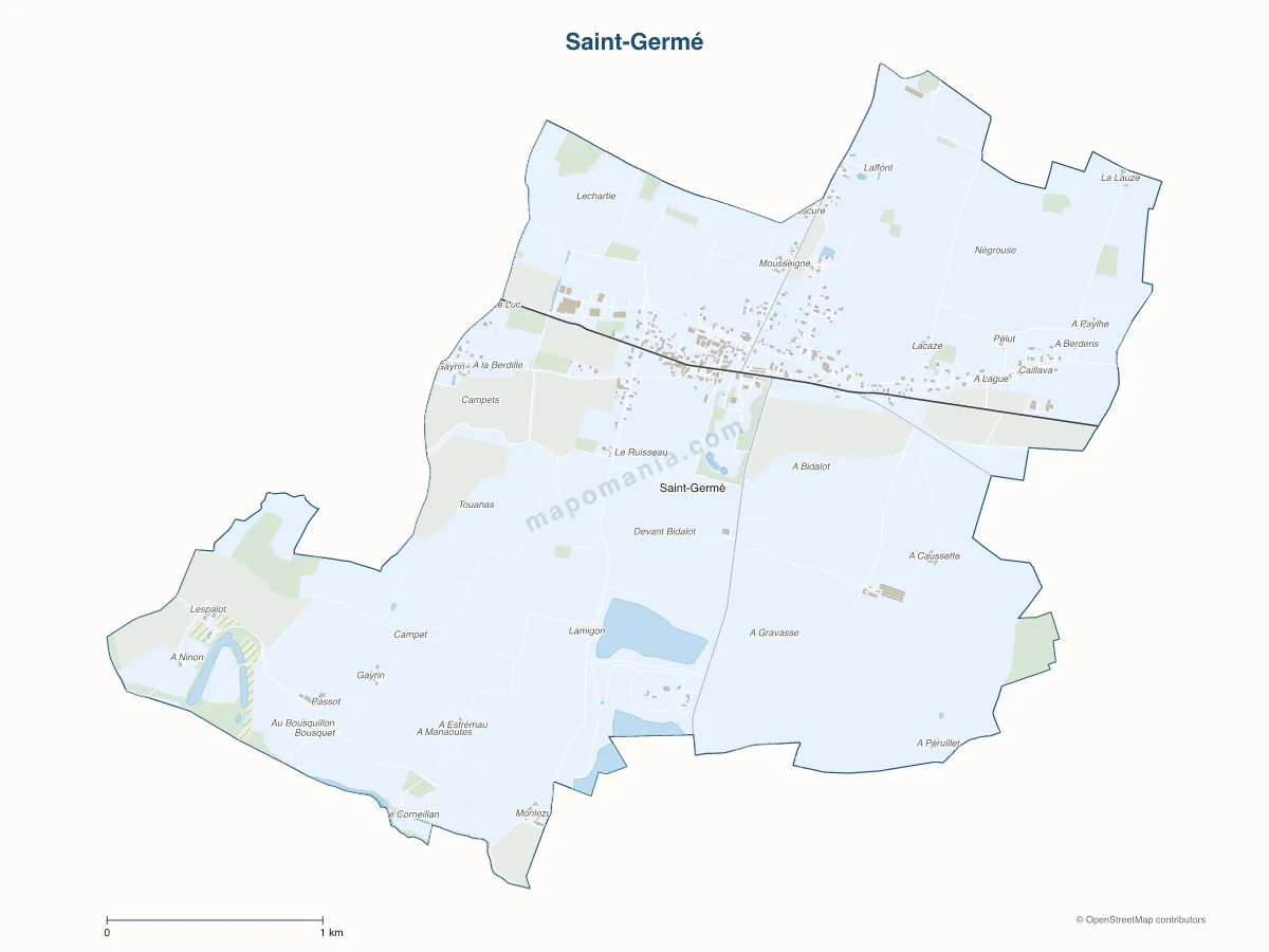Carte de Saint-Germé à personnaliser