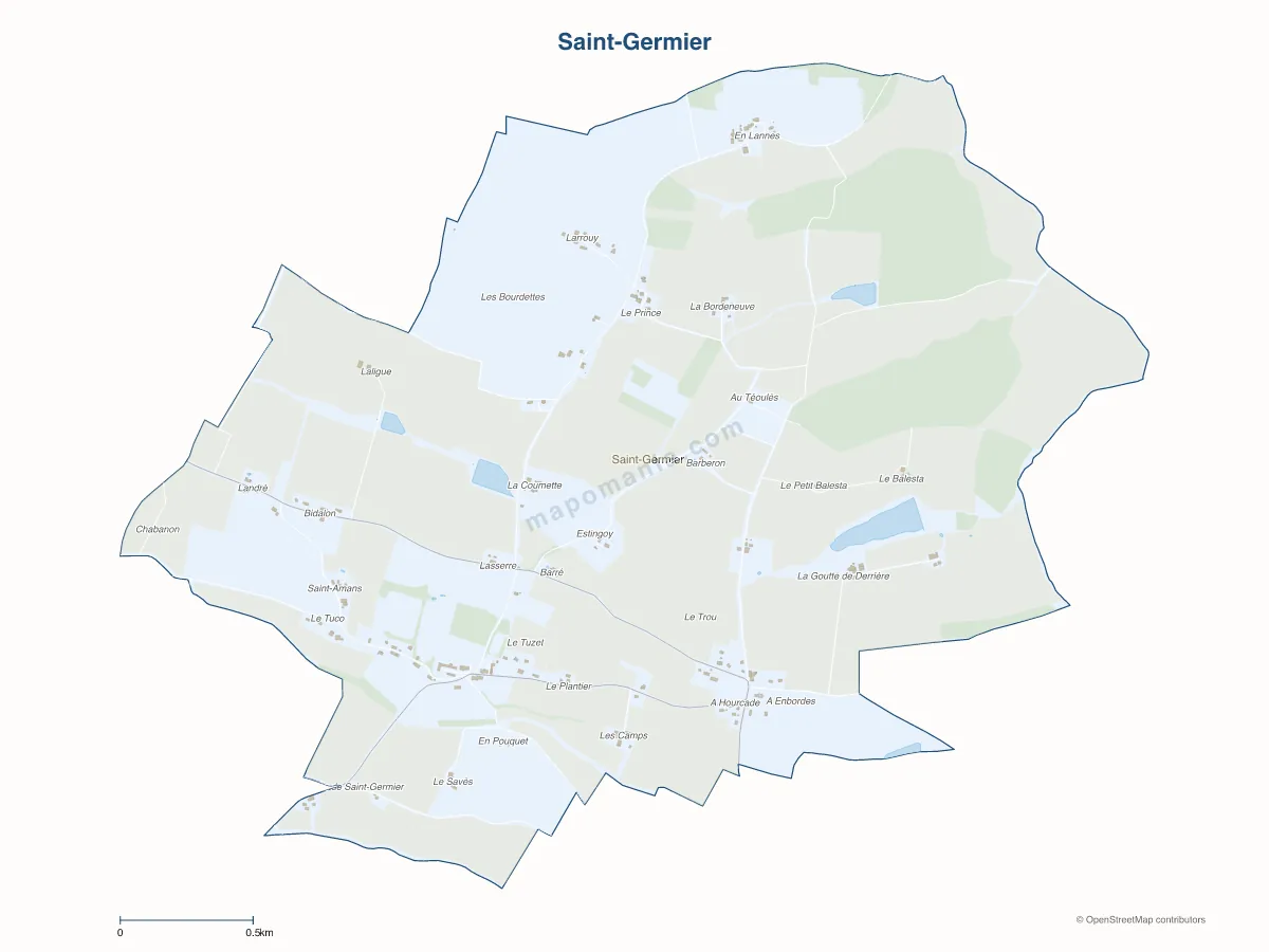 Carte de Saint-Germier à personnaliser