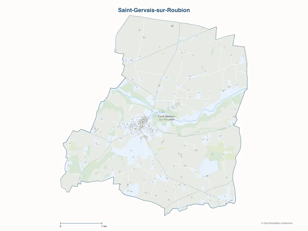 Carte de Saint-Gervais-sur-Roubion à personnaliser