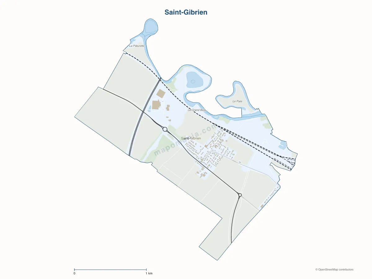 Carte de Saint-Gibrien à personnaliser