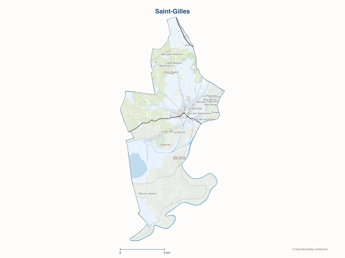 Carte de Saint-Gilles à personnaliser