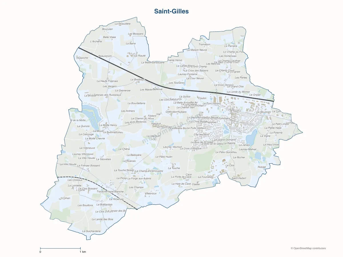 Carte de Saint-Gilles à personnaliser