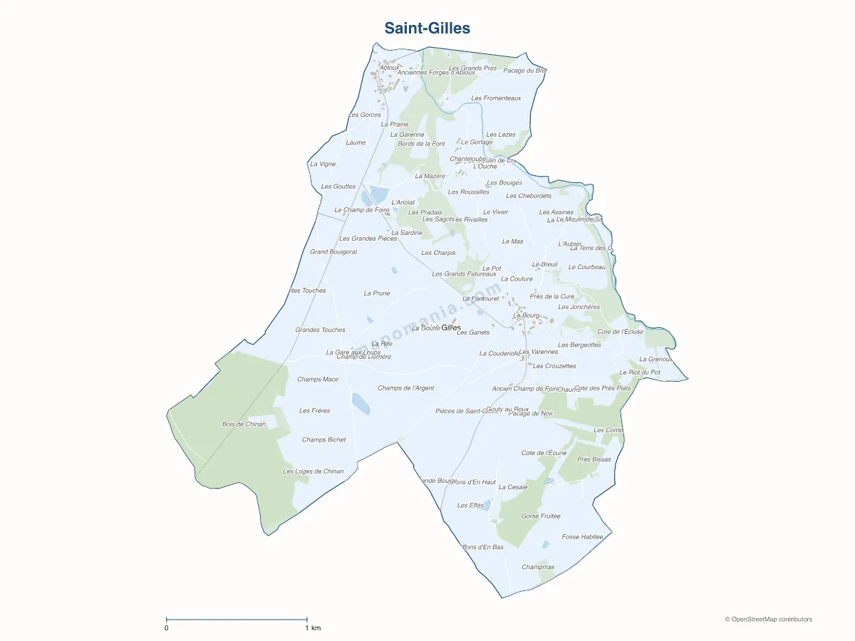 Carte de Saint-Gilles à personnaliser