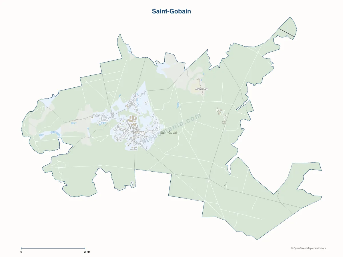 Carte de Saint-Gobain à personnaliser