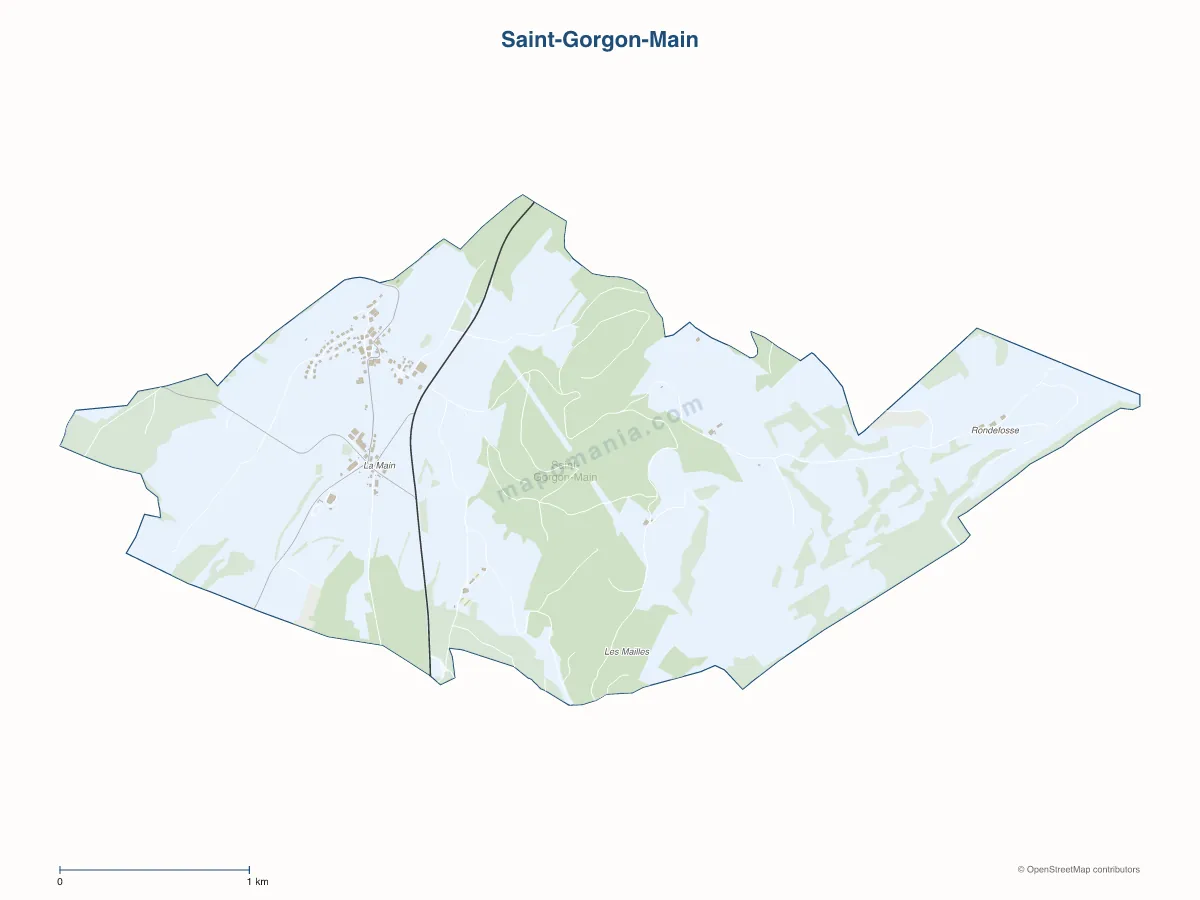 Carte de Saint-Gorgon-Main à personnaliser