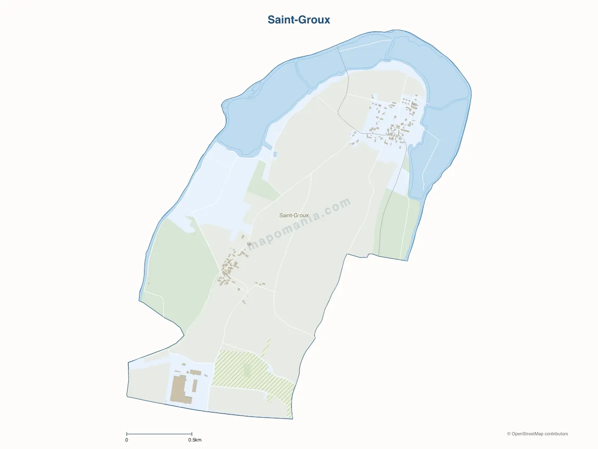 Carte de Saint-Groux à personnaliser