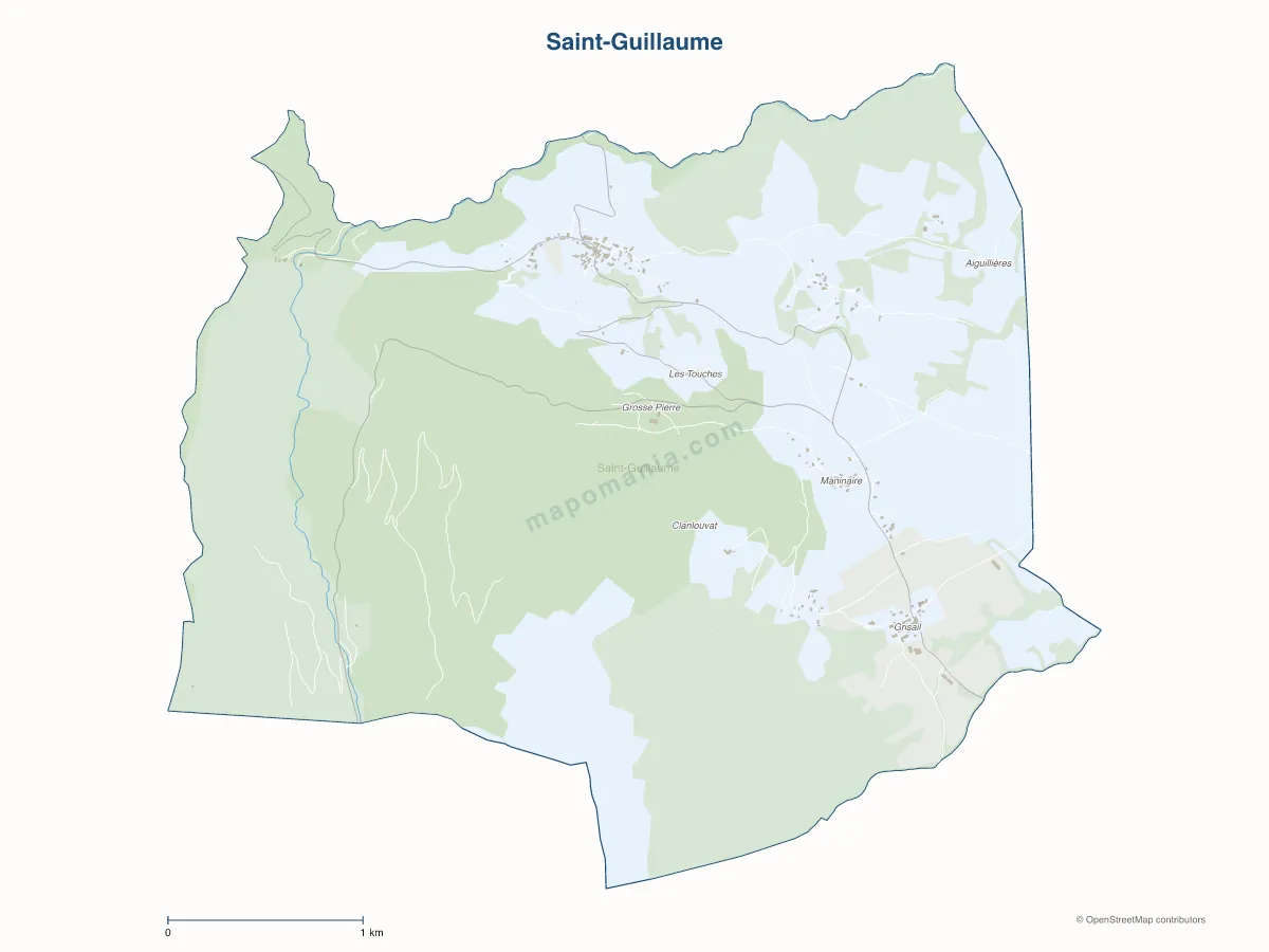 Carte de Saint-Guillaume à personnaliser