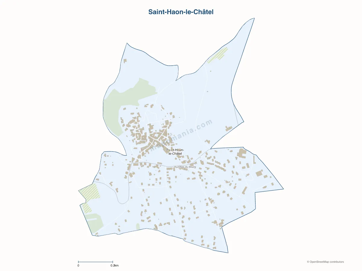 Carte de Saint-Haon-le-Châtel à personnaliser