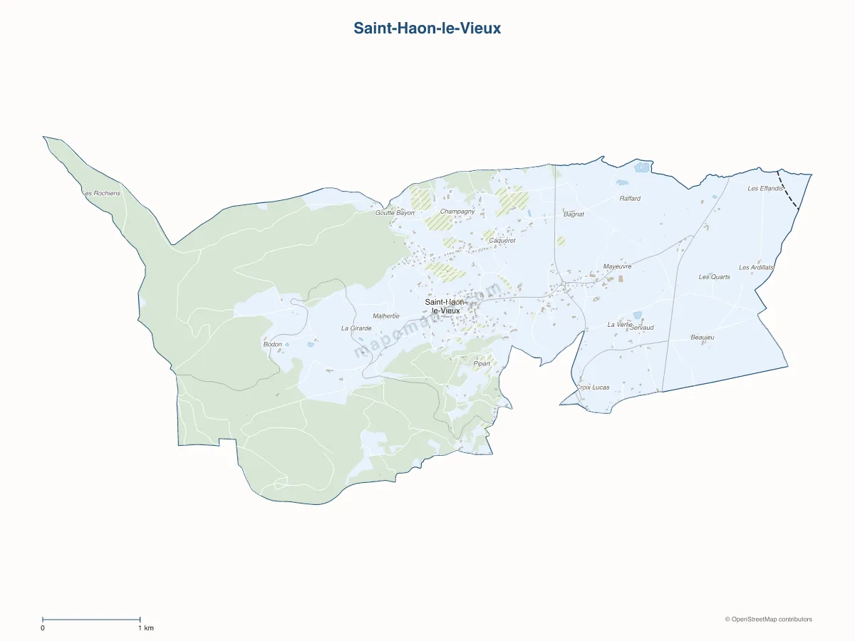Carte de Saint-Haon-le-Vieux à personnaliser