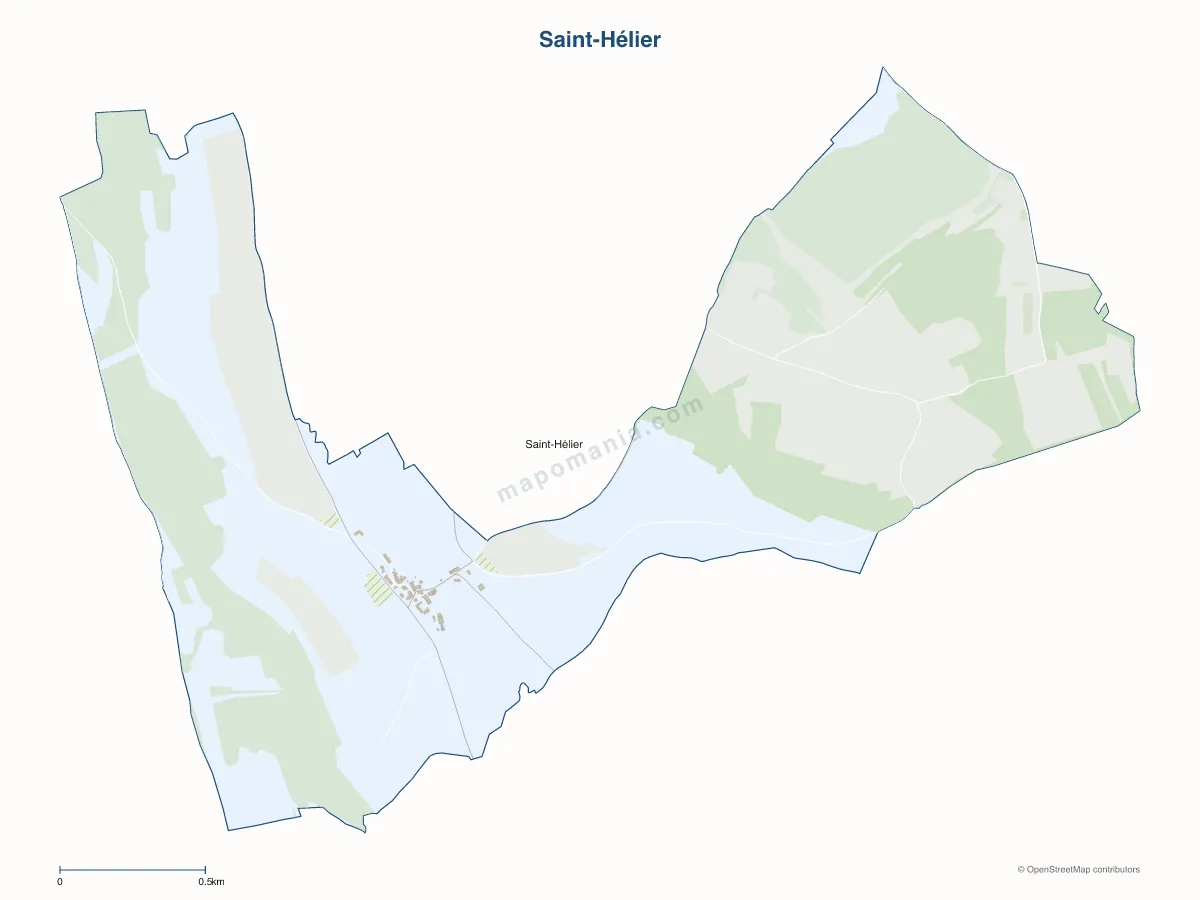 Carte de Saint-Hélier à personnaliser