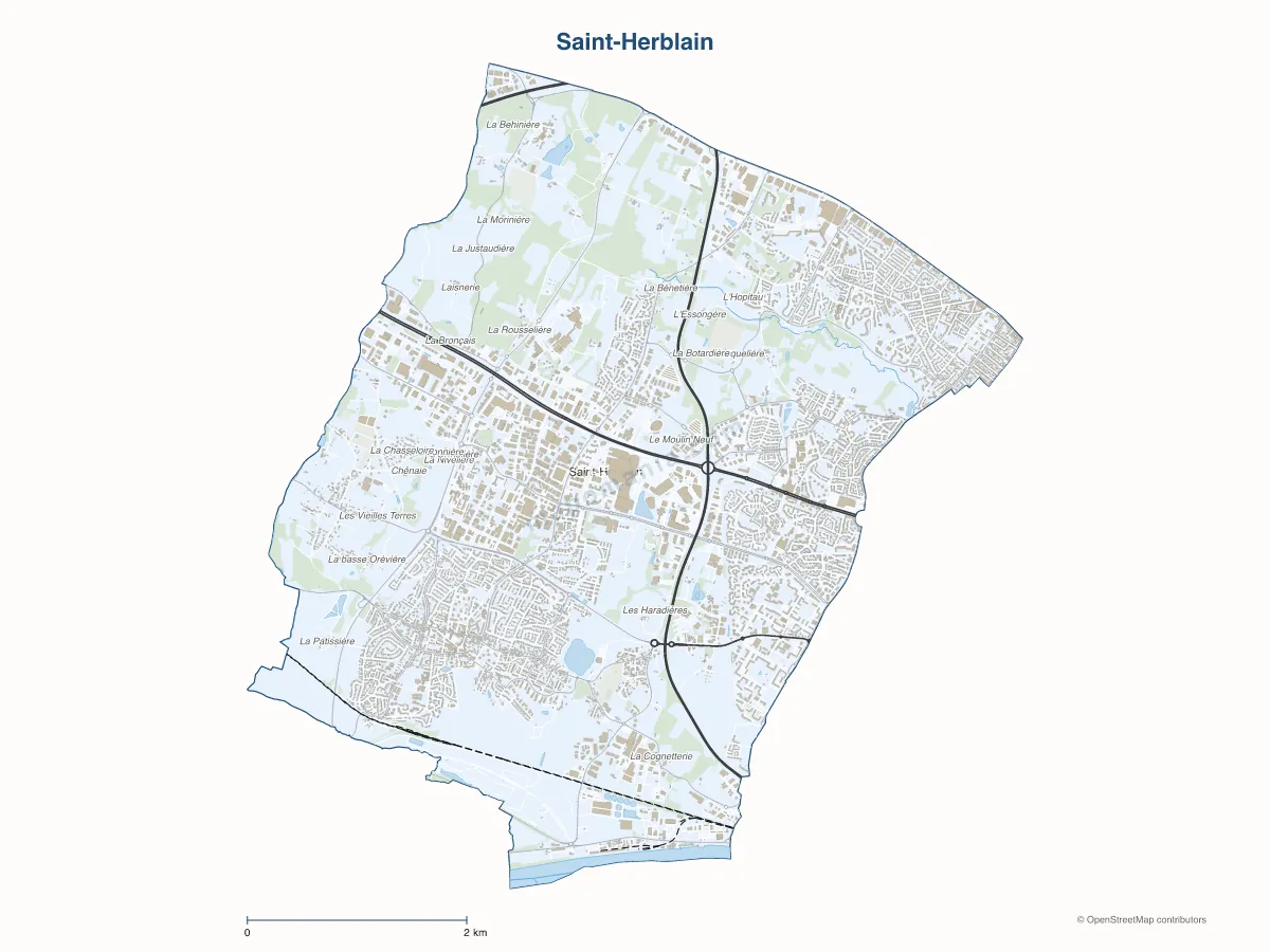 Carte de Saint-Herblain à personnaliser