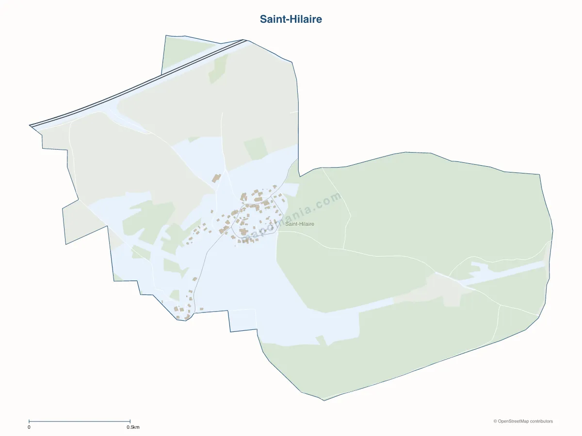 Carte de Saint-Hilaire à personnaliser