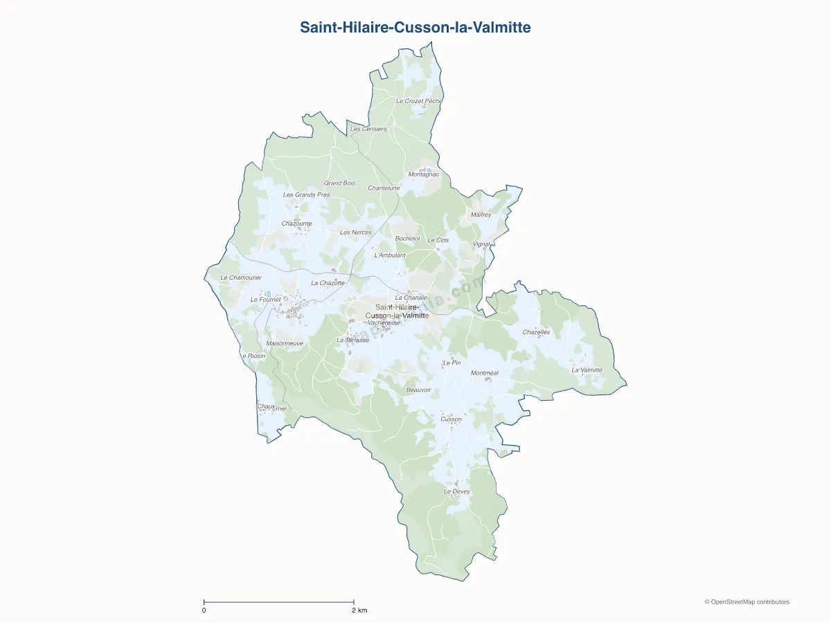 Carte de Saint-Hilaire-Cusson-la-Valmitte à personnaliser
