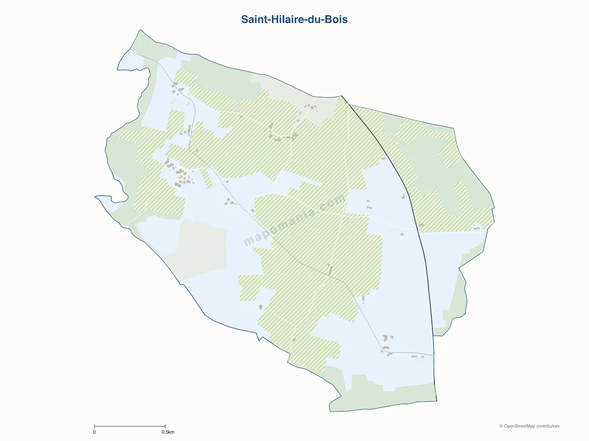 Carte de Saint-Hilaire-du-Bois à personnaliser
