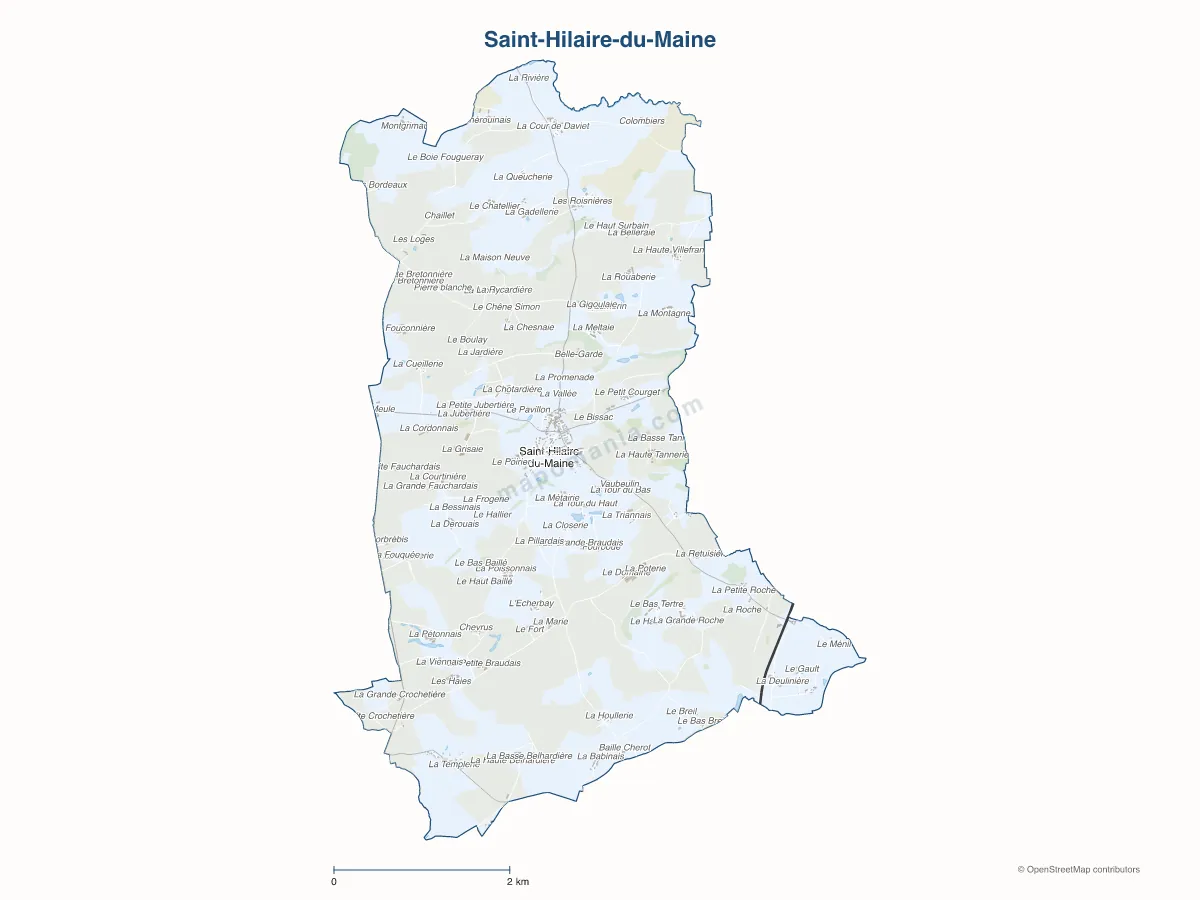 Carte de Saint-Hilaire-du-Maine à personnaliser