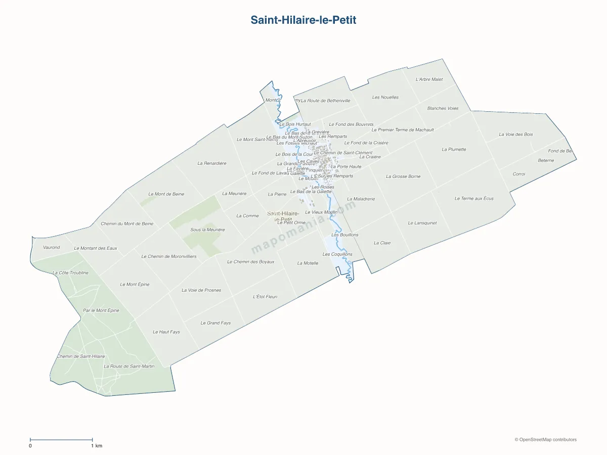 Carte de Saint-Hilaire-le-Petit à personnaliser