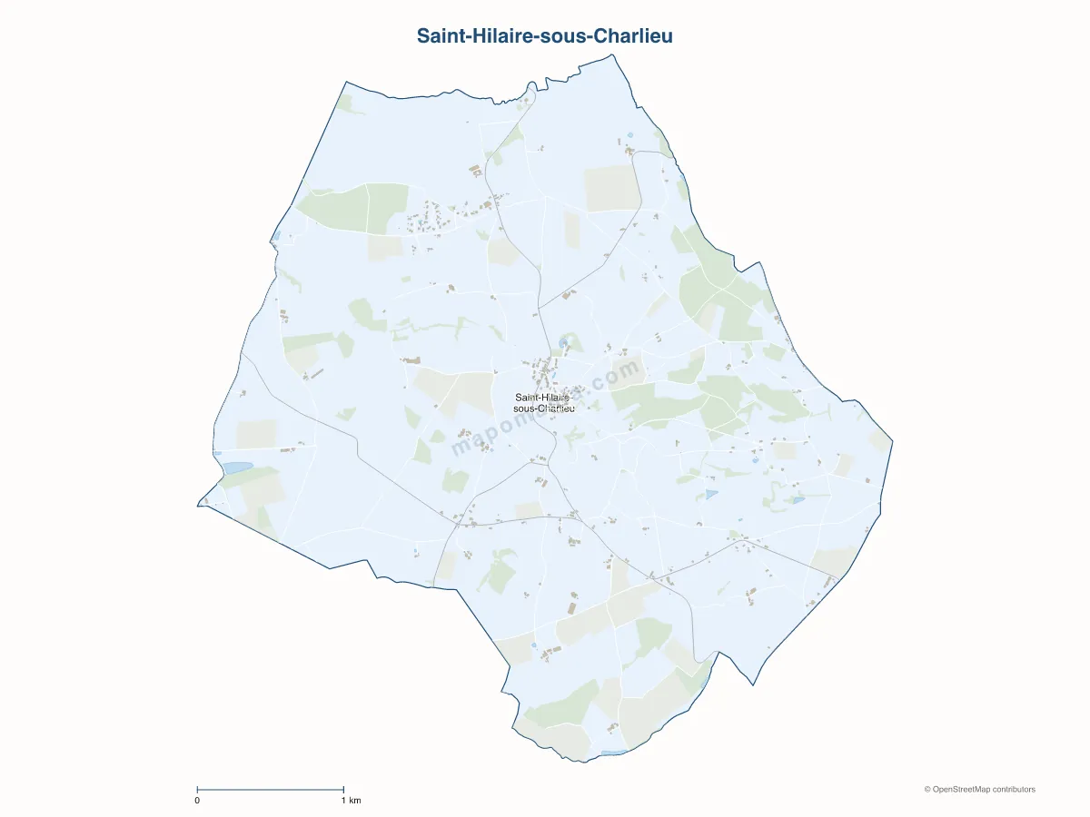 Carte de Saint-Hilaire-sous-Charlieu à personnaliser