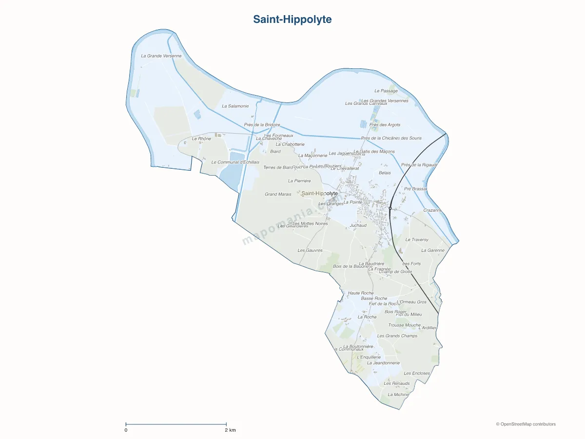 Carte de Saint-Hippolyte à personnaliser