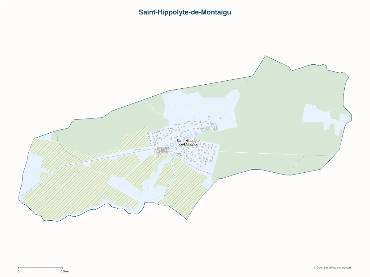 Carte de Saint-Hippolyte-de-Montaigu à personnaliser