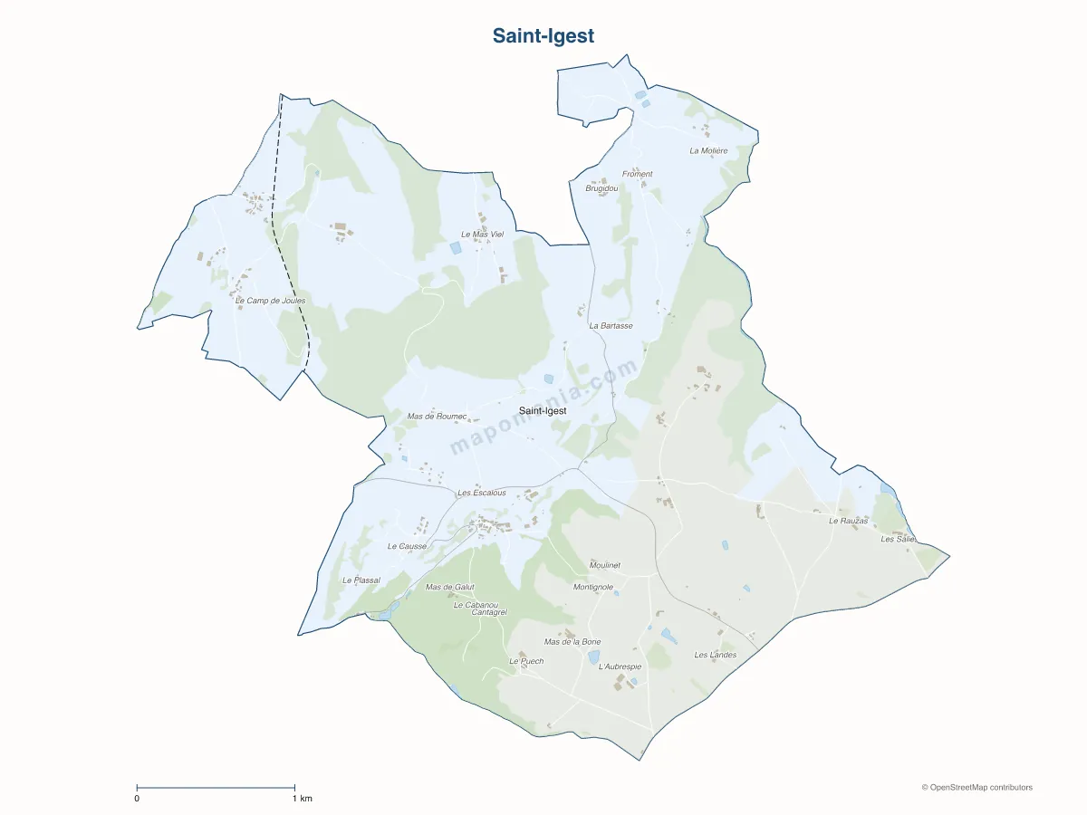 Carte de Saint-Igest à personnaliser