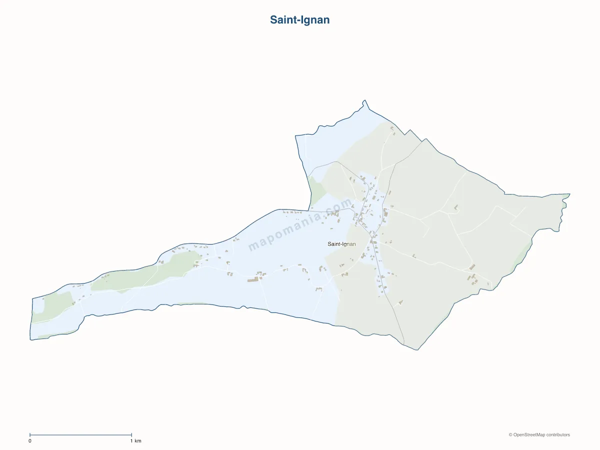 Carte de Saint-Ignan à personnaliser