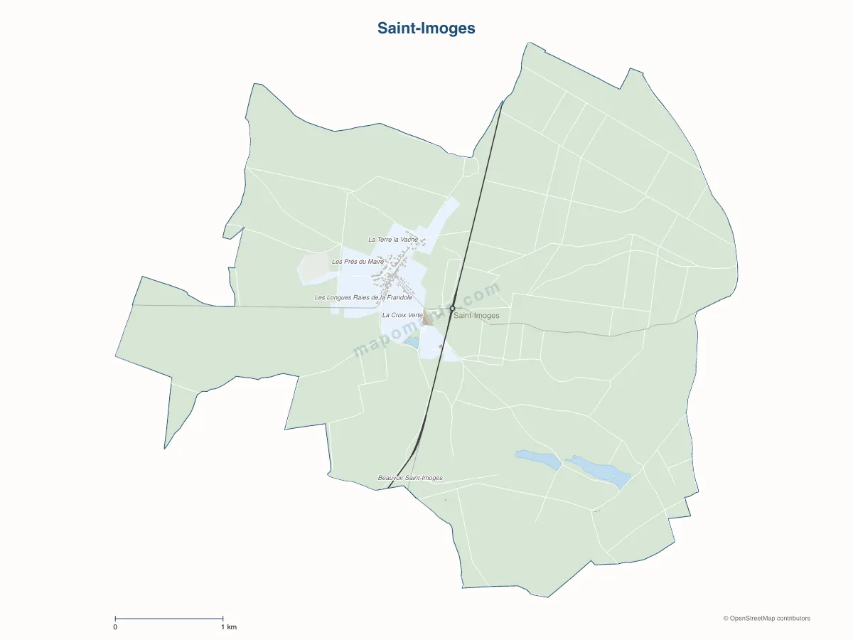 Carte de Saint-Imoges à personnaliser