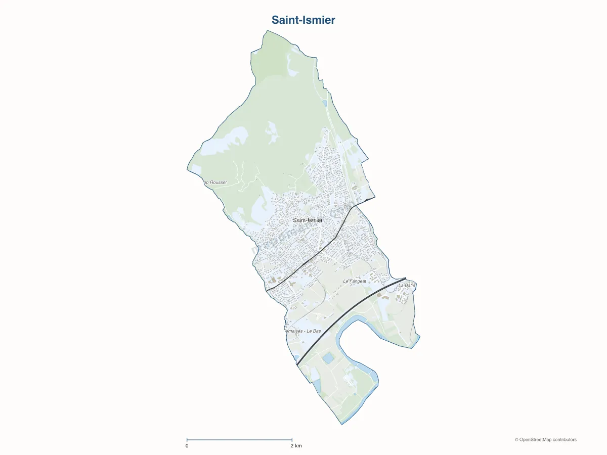 Carte de Saint-Ismier à personnaliser