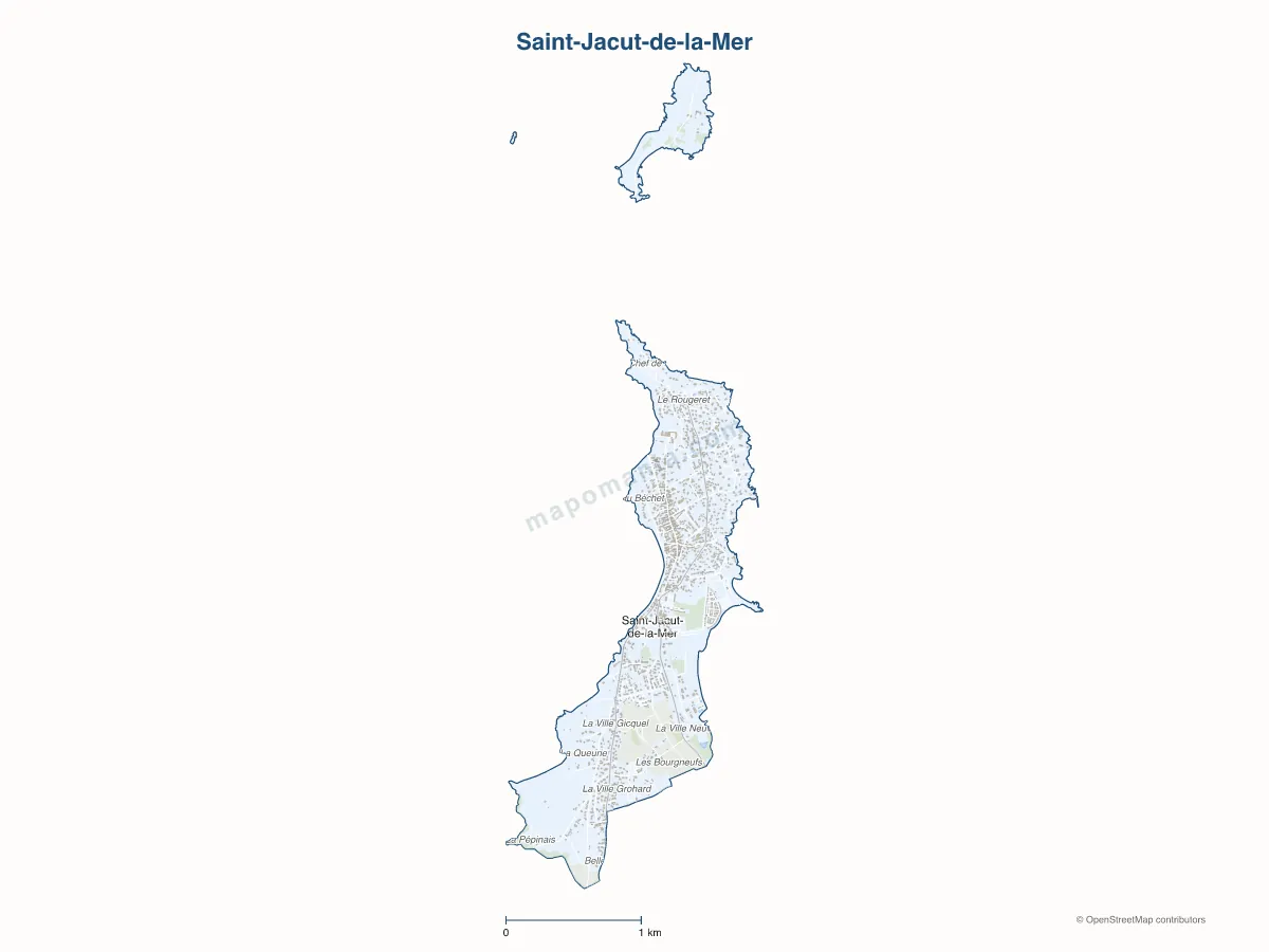 Carte de Saint-Jacut-de-la-Mer à personnaliser