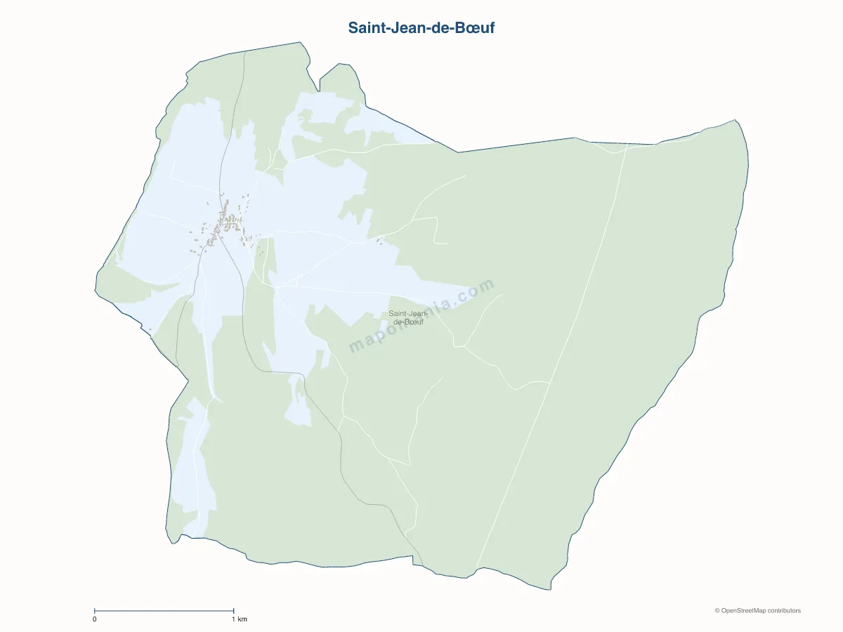 Carte de Saint-Jean-de-Bœuf à personnaliser