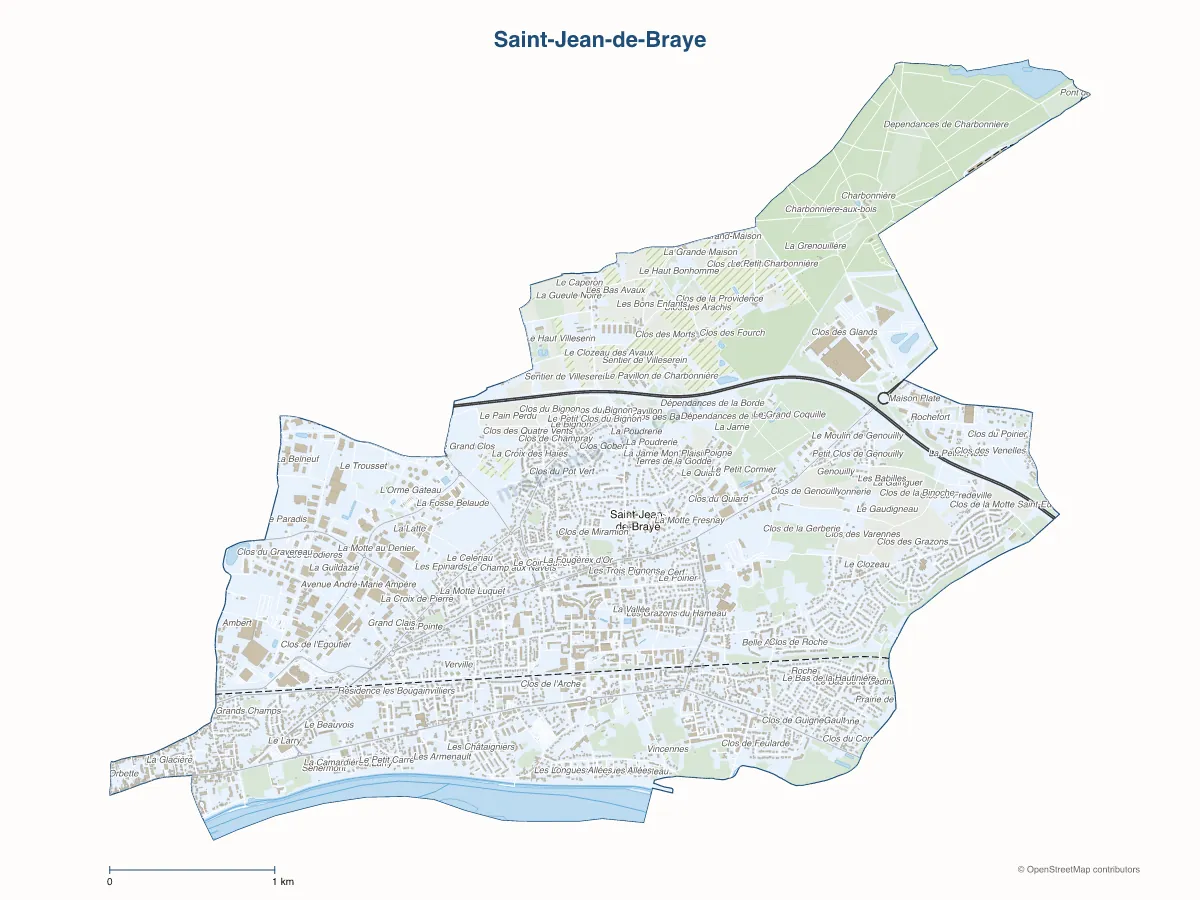 Carte de Saint-Jean-de-Braye à personnaliser