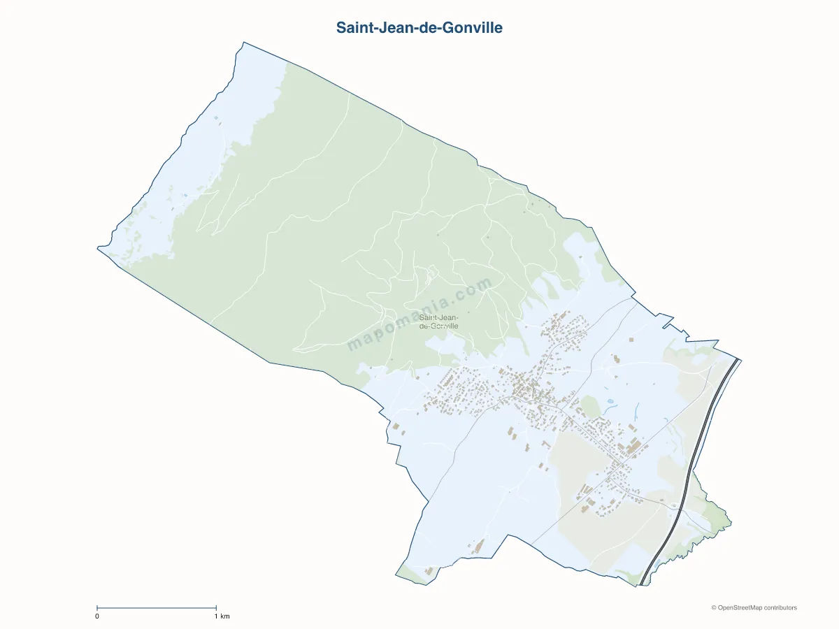 Carte de Saint-Jean-de-Gonville à personnaliser