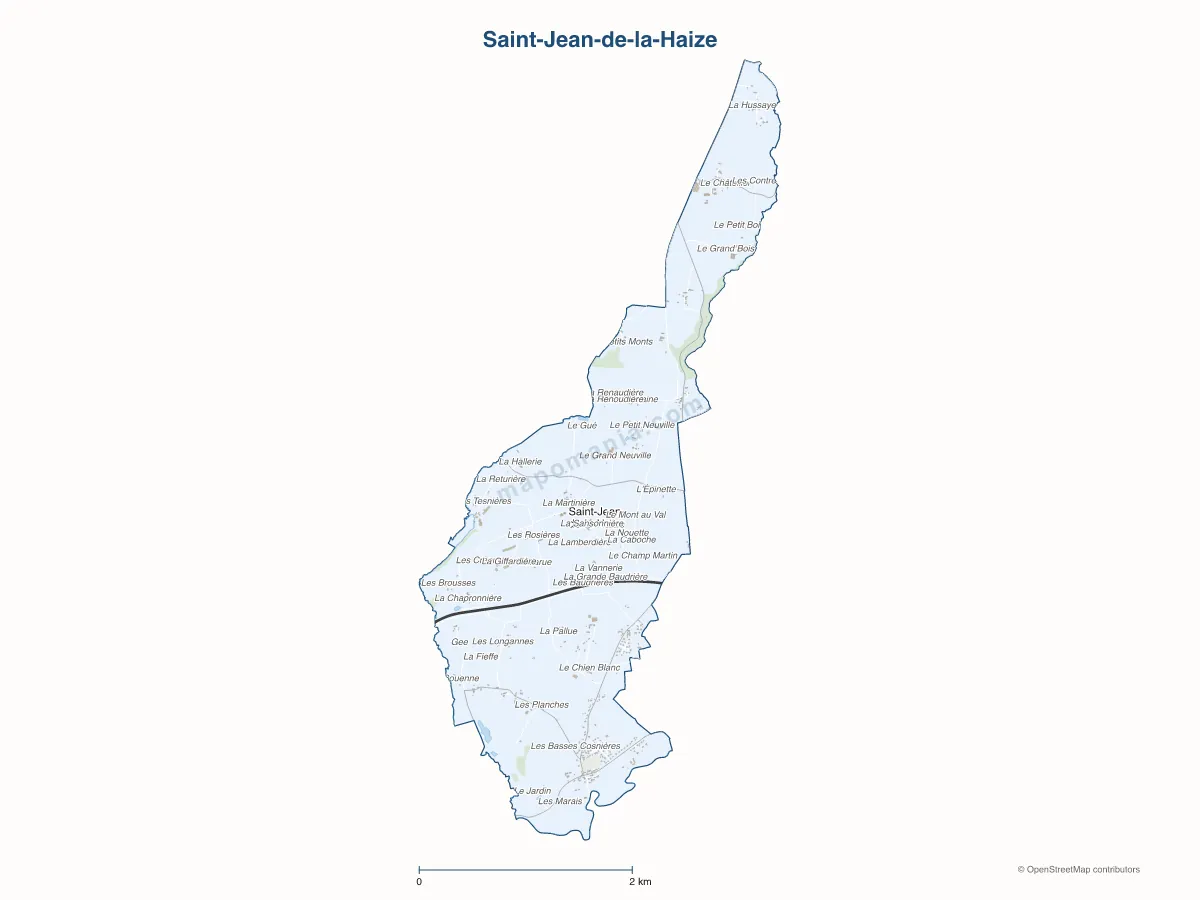 Carte de Saint-Jean-de-la-Haize à personnaliser