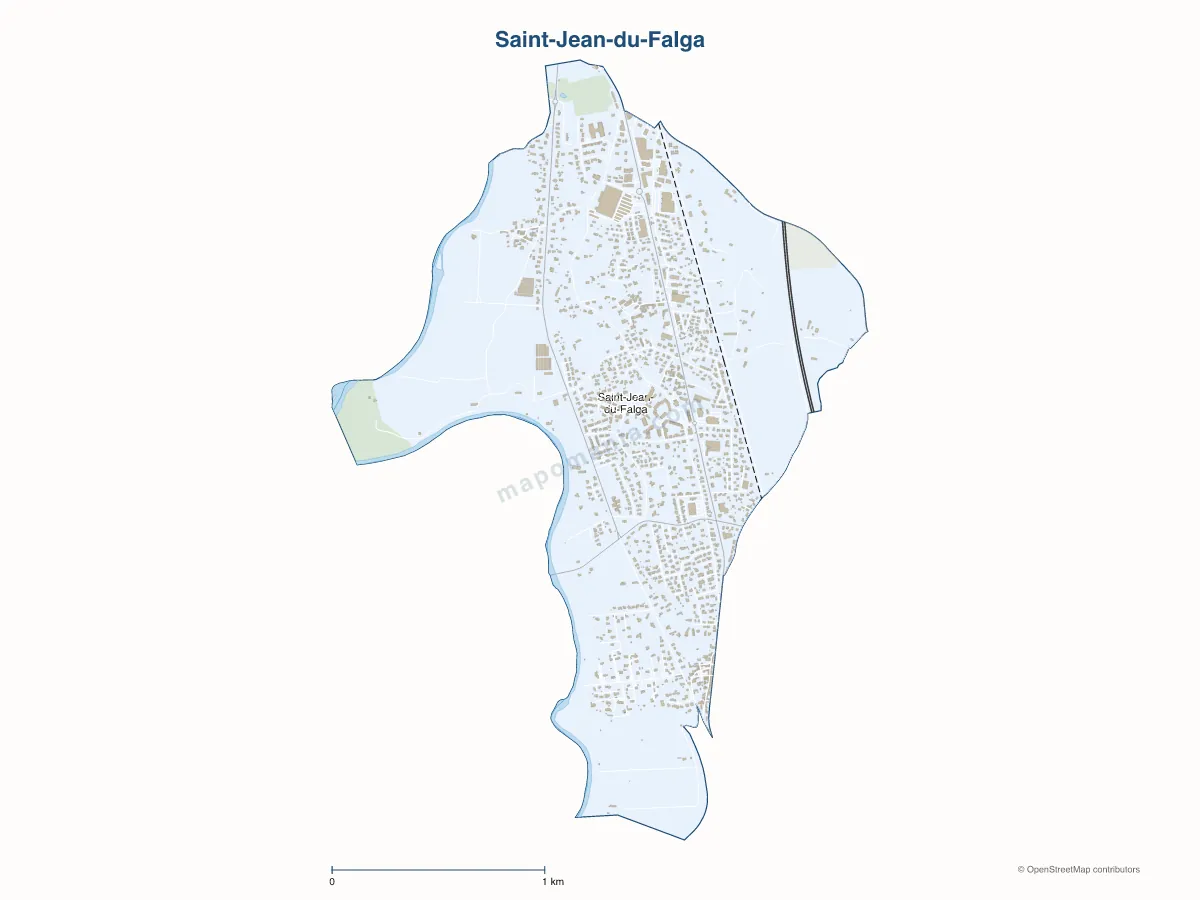 Carte de Saint-Jean-du-Falga à personnaliser