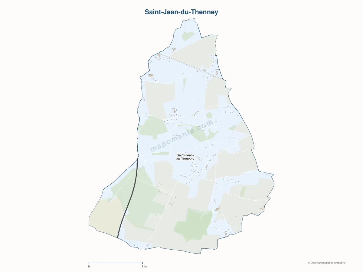 Carte de Saint-Jean-du-Thenney à personnaliser