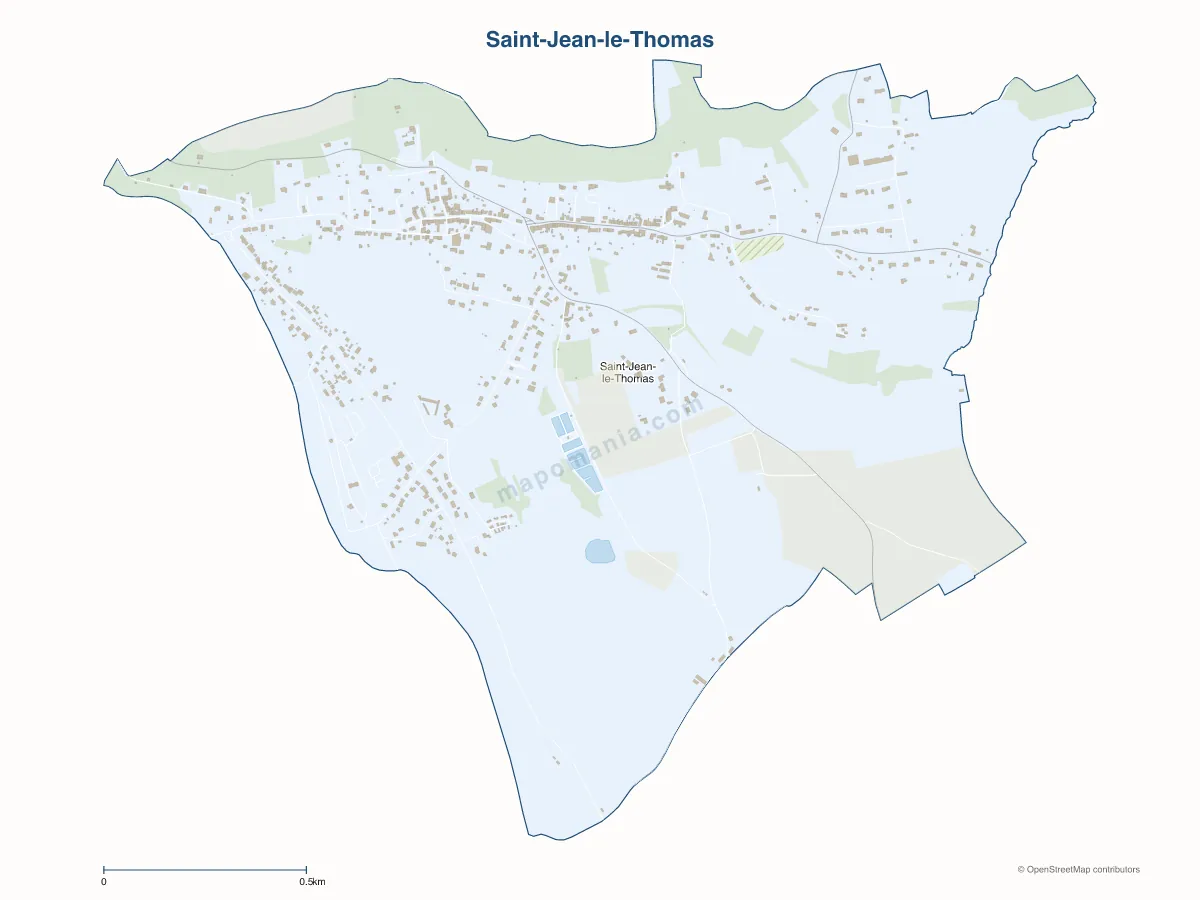Carte de Saint-Jean-le-Thomas à personnaliser