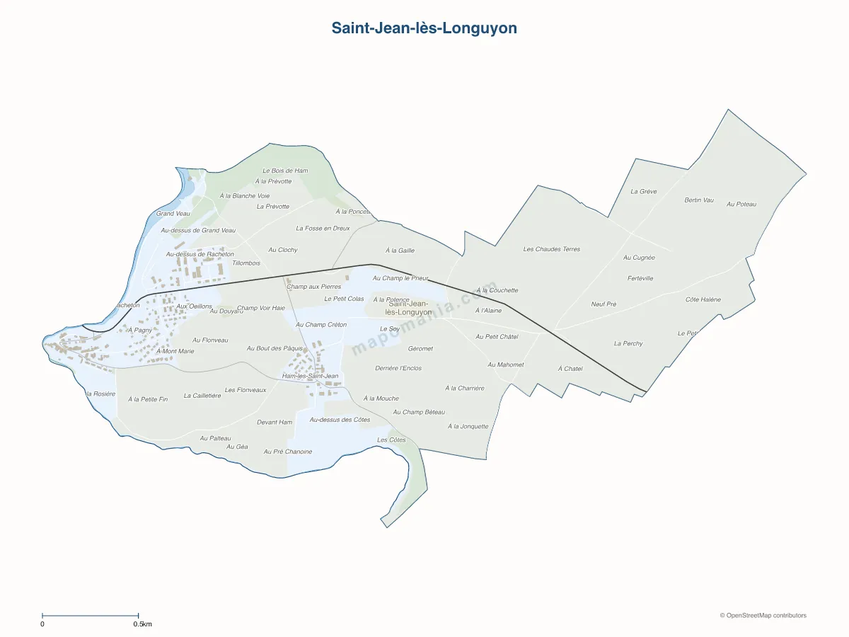 Carte de Saint-Jean-lès-Longuyon à personnaliser