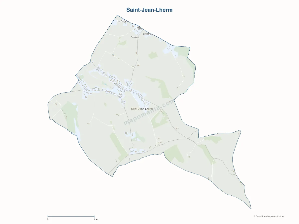 Carte de Saint-Jean-Lherm à personnaliser